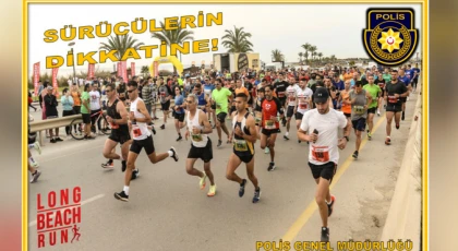 İskele’de Long Beach Run Yol Koşusu gerçekleştiriliyor