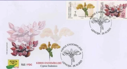 “Kıbrıs Endemikleri” konulu pul serisi ve ilk gün zarfları 25 Ekim’de satışa sunuluyor