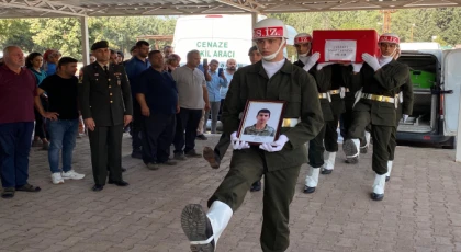 KKTC'de vefat eden asker Eyüp Uzuntaş, Osmaniye'de toprağa verildi