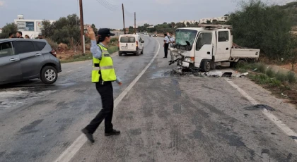 Girne-Tatlısu Anayolu'nda feci kaza! 5 Yaralı