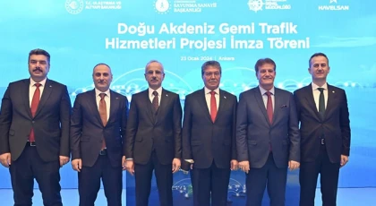 Başbakan Üstel, Doğu Akdeniz Gemi Trafik Hizmetleri Sistemi Kurulumu Projesi imza töreninde konuştu