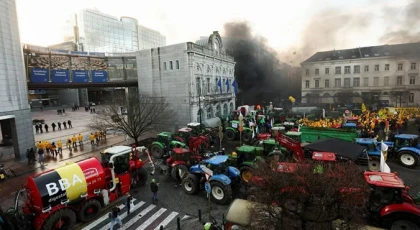 Çiftçilerin öfkesi büyüyor: Avrupa Birliği'nin başkenti kilitlendi