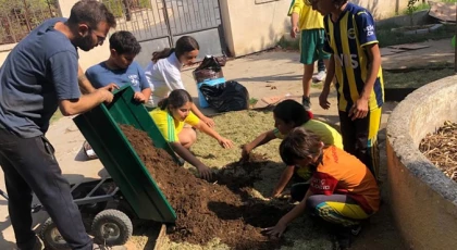 Yeşil Bilezik Projesi kapsamında Gazimağusa’daki altı ilkokula ekolojik bahçeler kazandırıldı